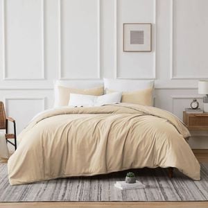 Renee Taylor King Tencel Lyocell Fibre & Cotton Quilt Cover Set Bone 700TC