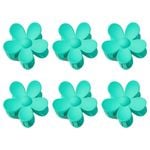 6PK Kids/Children Non-Slip Plastic Flower Claw Hair Clip 7x7cm - Assorted