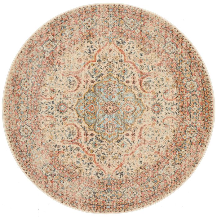 Heritage 861 Papyrus 200x200cm Round - Medium Pet Friendly Power Loomed Rug