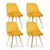 4x Dining Chairs Yellow