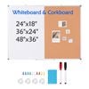 Vevor 121.92 X 91.44 Cm Whiteboard Cork Combo Silver With Aluminum Frame For Wall Mount