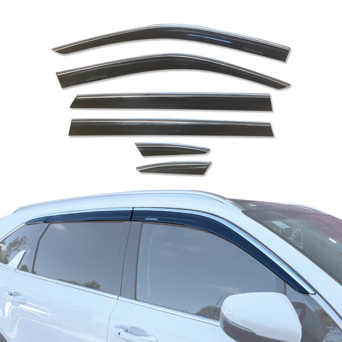 AUSGO Stainless Trim Weather Shields for KIA Sorento MQ4 2020-Onwards Weathershields Window Visors Wind Deflectors