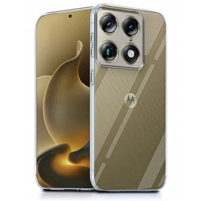 MEZON Motorola Signature 5G Slim Clear TPU Gel Back Case Wireless Charging Compatible