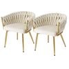 2x Artiss Dining Chairs Beige