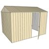 Build-a-Shed 2.3 x 3.0 x 2.3m Gable Single Hinged Side Door Shed - Cream