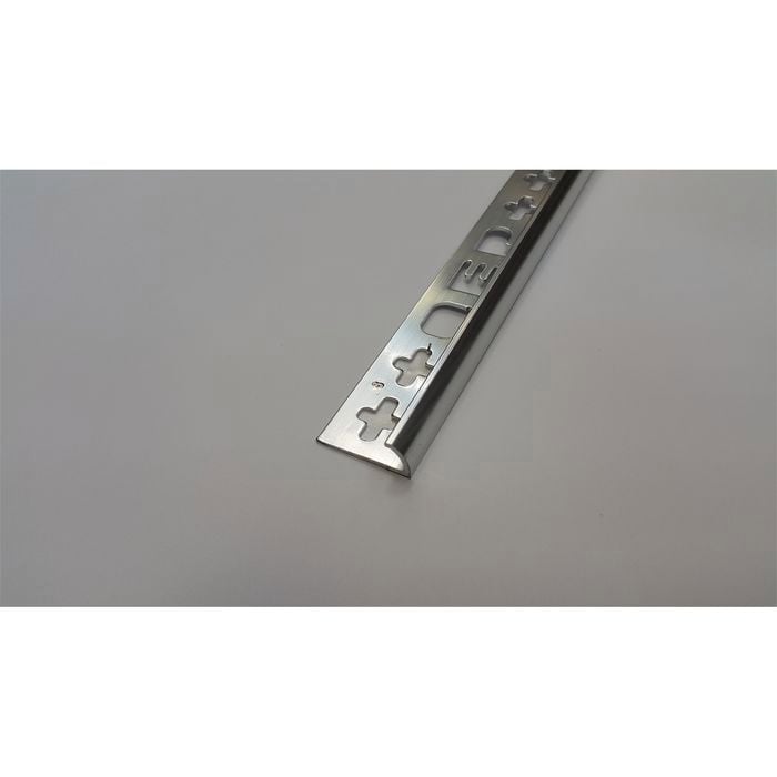 QEP Round Edge Trim 12mm x 2.5m Bright Silver