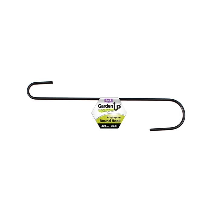 Jack 300mm Black Round All Purpose Hanging Basket Hook