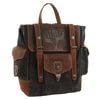 Jack's Inn Panama Canvas and Leather Backpack  Vintage Western in Cognac