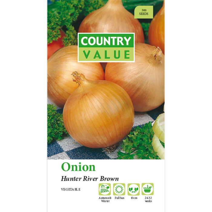 Country Value Hunter River Brown Onion Vegetable Seeds