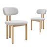 Hilda Dining Chairs Pair (Set of Two) Grey and Oak