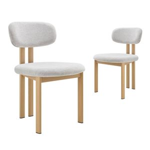 Hilda Dining Chairs Pair (Set of Two) Grey and Oak