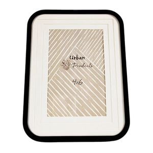 Urban Metal 4x6" Photo Frame Home Decor - Black/White