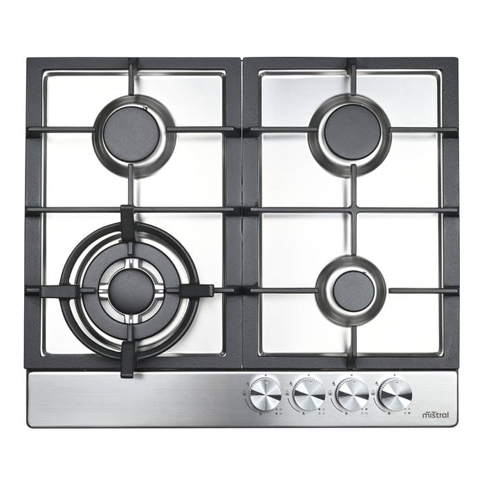Mistral 60cm Stainless Steel 4 Burner Gas Cooktop