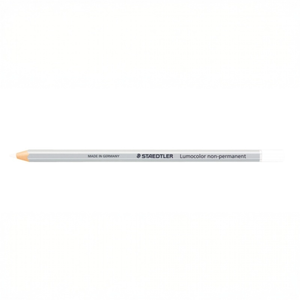 Staedtler White Lumocolour Non-Permanent Omnichrom Pencil - 12 Pack