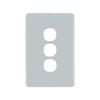 DETA Soft Grey S-Line 3 Gang Switch Cover Plate