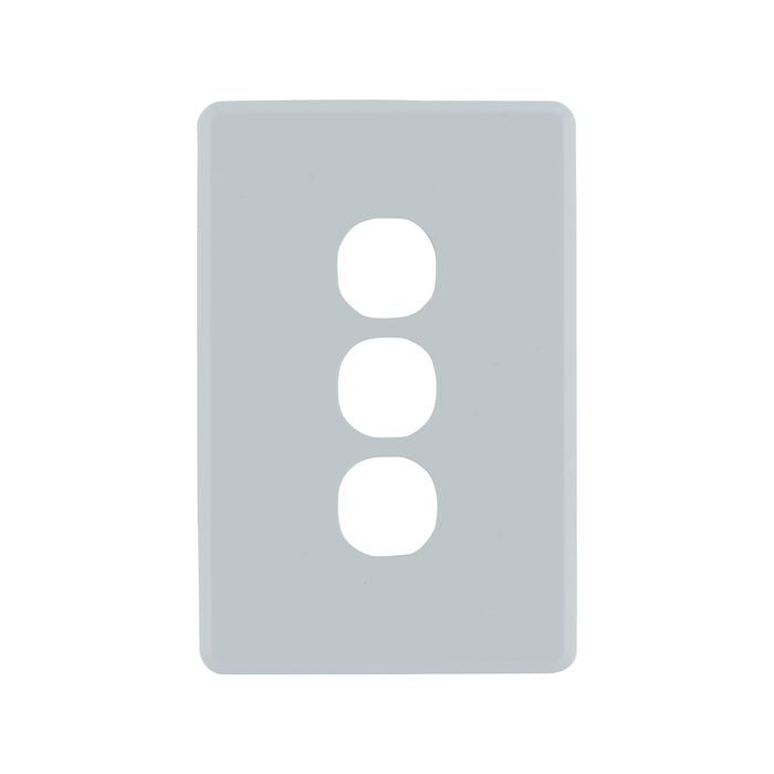 DETA Soft Grey S-Line 3 Gang Switch Cover Plate
