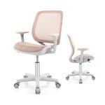 Costway Kids Desk Chair Swivel Mesh Adjustable Study Chair Computer Chair - Pink