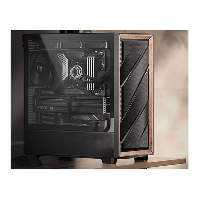 Antec Flux Atx Black Premium Walnut Trim Case [flux-bk]