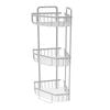 Evolve Lifewares Satin Aluminium Rust Free 3 Tier Floor Shower Caddy