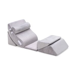 Costway 6pcs Bed Wedge Pillow Set Memory Foam Wedge Pillow Adjustable Pillow Set Grey