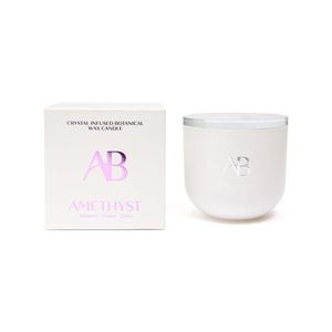 Aromabotanical Amethyst Crystal Infused 340g Scented Wax Candle Home Fragrance
