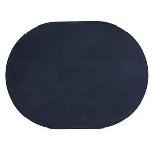 4pc Ladelle Hugo Oval Navy Vinyl Kitchenware Placemat/Table Mat 33x44cm