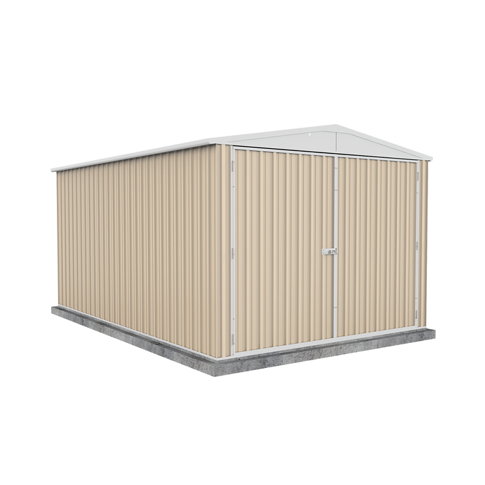 Absco Sheds 3.00 x 4.48 x 2.30m Classic Cream Highlander Three Door Garden Shed