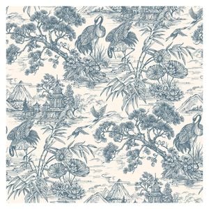 Natoru Navy Cream Wallpaper by Holden Decor  10.05m by  53cm