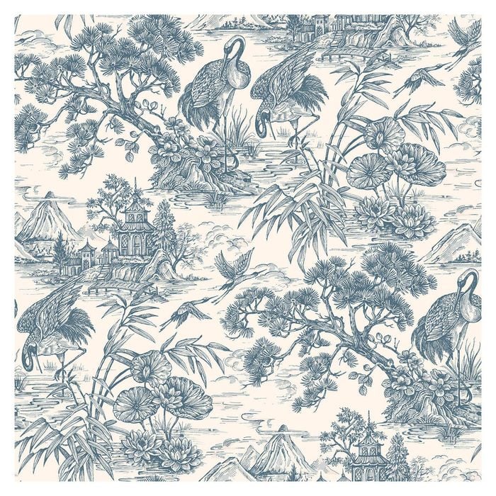 Natoru Navy Cream Wallpaper by Holden Decor  10.05m by  53cm