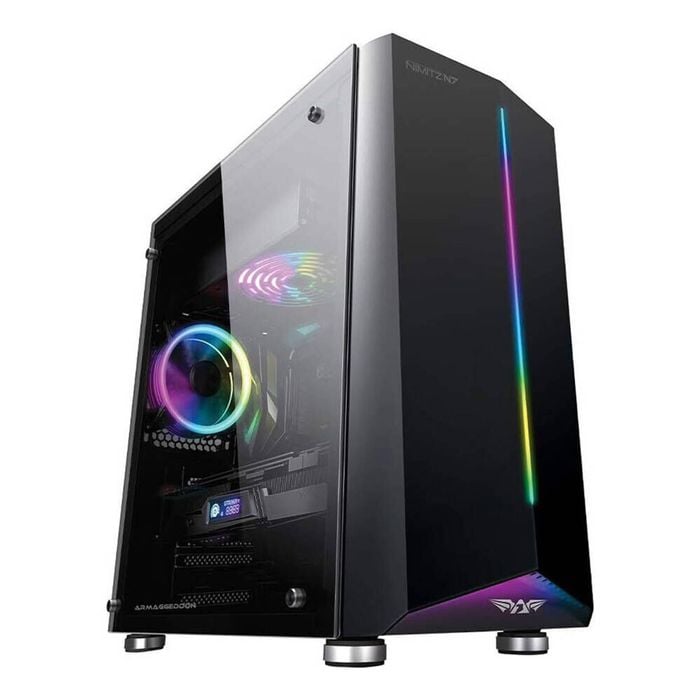 Armaggeddon Gaming Pc Case Nimitz N7 Rgb Mid Tower Case Black