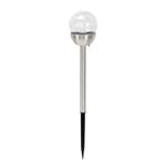 Click 6cm Stainless Steel Crackle Glass LED Pathway Light