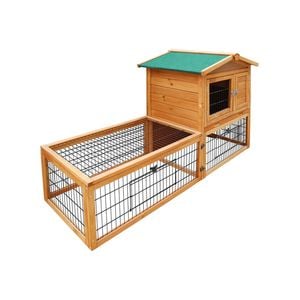 i.Pet Chicken Coop Wooden Rabbit Hutch 155x49x90cm