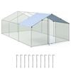 Costway 3.1x5.1x1.9M Walk-in Chicken Coops w/All-weather Protection Canopy Poultry Cage