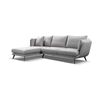 Modern Furniture RANNI 3 Seater Sofa With Left Chaise - Warm Grey