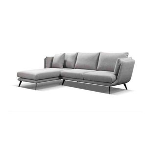 Modern Furniture RANNI 3 Seater Sofa With Left Chaise - Warm Grey