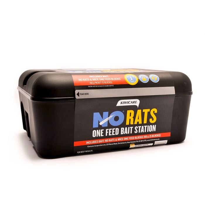 Kiwicare NO Rats One Feed Bait Station with 100g Bait