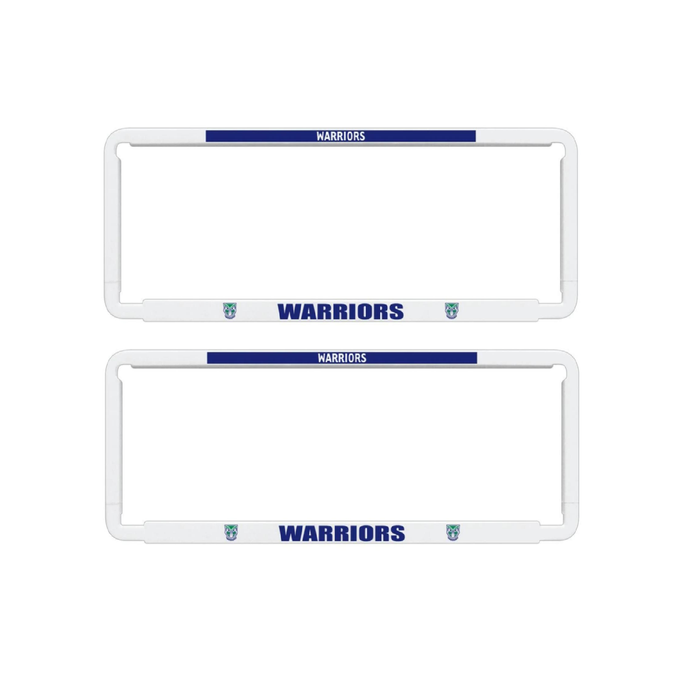 2x OFFICIAL NRL New Zealand Warriors Car Number Plate Frame Cover Surround