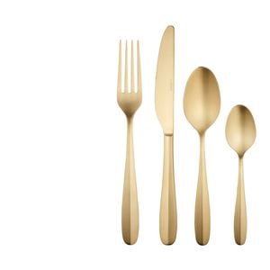 16pc Oneida Oakwood Complete Cutlery Set Stainless Steel Kitchenware Champagne