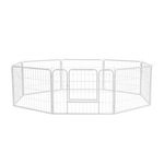 Petzly Dog Playpen Pet Cage Enclosure 8 Panel 80x60CM White
