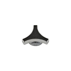 Large Tri-Star Air Cleaner Wing Nut, Chrome with Black Top