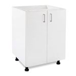Flatpax Kitset 600mm Utility Cabinet Base 2-Door White