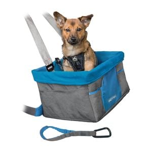 Kurgo Heather Booster Dog Car Seat, Charcoal/Blue