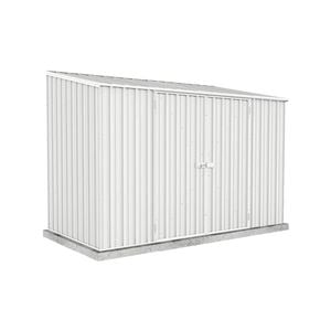 Absco Sheds 3.0 x 1.52 x 2.08m Surfmist Space Saver Double Door Shed