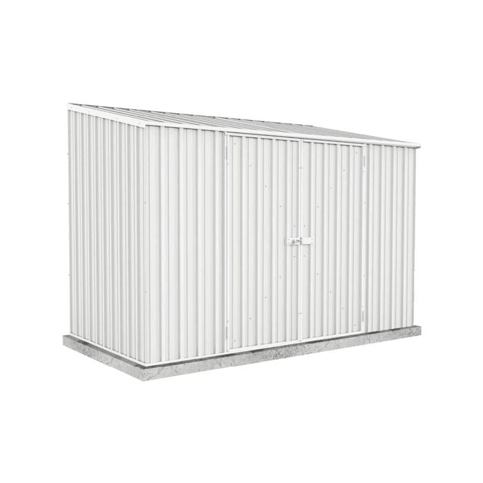 Absco Sheds 3.0 x 1.52 x 2.08m Surfmist Space Saver Double Door Shed