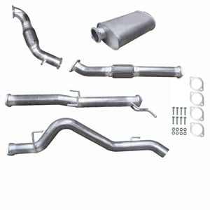 Ignite Exhausts Turbo Back For Mitsubishi Mn Triton 2.5l 3" Cat & Muffler Raw Aluminised Steel