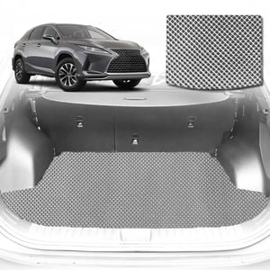 6D Diamond Car Boot Mat for Lexus RX (20R, 25R, 26R)2015-2022-(3rd Row seats up/7 seater)-Cargo Mat-Grey-Outback GT
