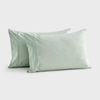 Dreamaker 300tc Cotton Percale Standard Pillowcase Sage Twin Pack