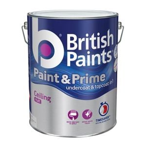 British Paints 10L White Ceiling Paint And Prime