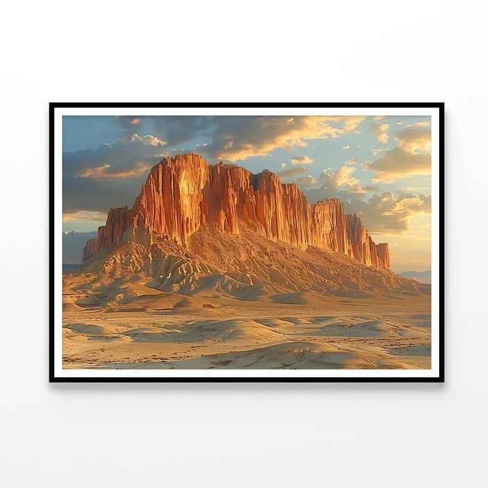 View of Valley at Sunset  Print 100% Australian Made 120x90cm  (Poster)