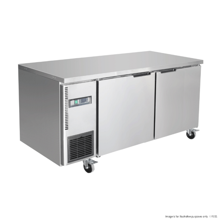 Thermaster TL1500TN Stainless Steel Double Door Workbench Fridge